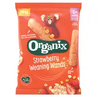 Baghete Bio din porumb si ovaz cu capsuni, + 6 luni, Organix | 25 g