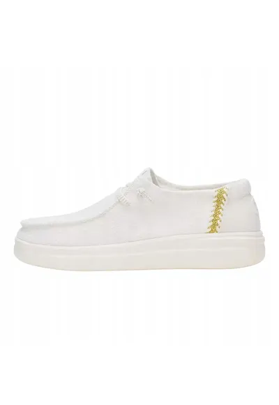 Mocasini Femei Spuma EVA - Wendy Rise Perf Canvas - Alb - Alb