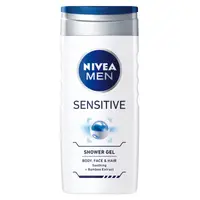 Gel de Dus Nivea Men Sensitive, cu Extract de Bambus, 500 ml