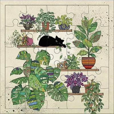 Puzzle 25 piese - Bug Art - Chaton Fleurs