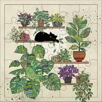 Puzzle 25 piese - Bug Art - Chaton Fleurs