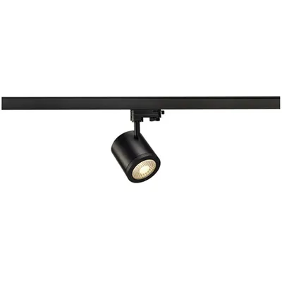 Iluminat decorativ pe sina, Melodii ENOLA C TRACK, la fata locului negru pentru 240V track 3 faze, LED, 3000K, rotund, negru, 55 °, 11,2 W, incl. adaptor 3 faze