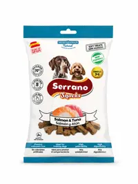 Recompense pentru caini Serrano Snacks cu somon ton 100 gr