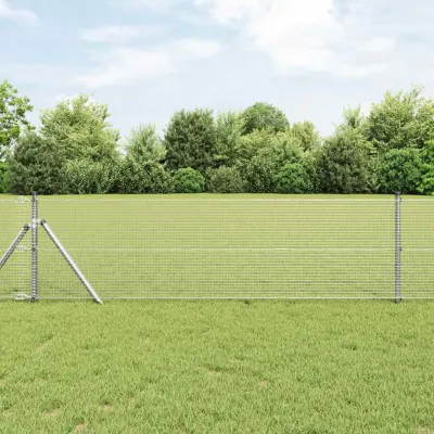 vidaXL Gard de Sârmă Sudată pentru Fixare în Pământ 10 x 0,5 m Plasă
