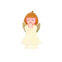 Lumânare decorativă figurină - Îngeraș, aripioare aurii