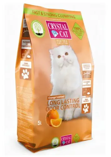 Crystal Cat Asternut Vegetal Tofu Portocala 5 L