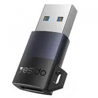 Adaptor Date si Incarcare USB-C - USB-A Yesido GS34, Gri