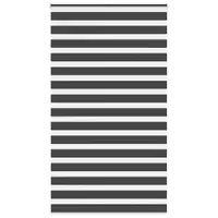 vidaXL Jaluzea tip zebra neagră lățime țesătură 125,9 cm poliester