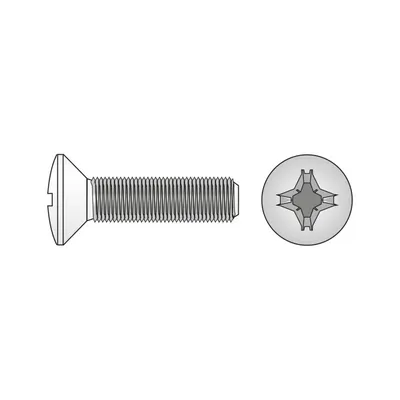 Surub Cap Semiinecat Locas Cruciform 966 Otel Gr.4.8 Zincat-M4 X 20