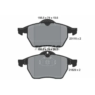Set placute frana, frana disc TEXTAR 2311502
