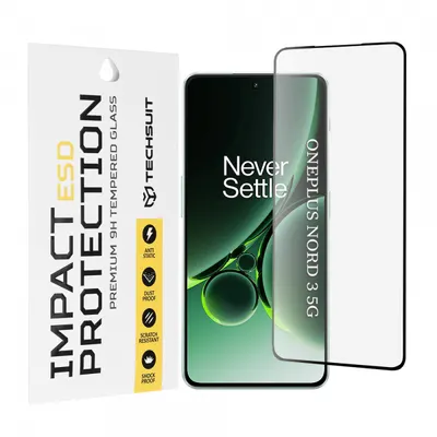 Folie de protectie Ecran Techsuit pentru OnePlus Nord 3, Sticla Securizata, Full Glue, Neagra