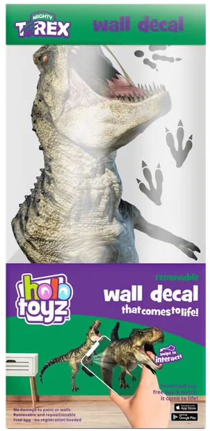 Sticker interactiv de perete HoloToyz Augmented Reality - Dinozaur