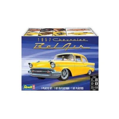 Kit model auto 57 Chevy Bel Air 2 usi sedan 1:25 186 piese motor V8 283 ,nivel 5, Revell RV14551