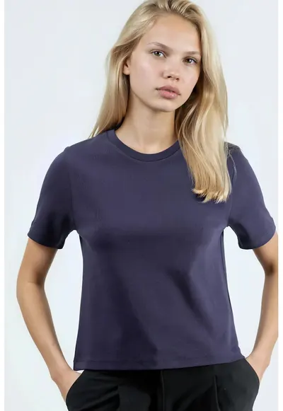 Tricou dama - bumbac 100% - bleumarin