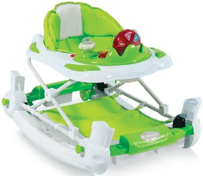 Premergator-leagăn Lorelli - Școală, cu bază euro, verde