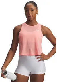 Top cu imprimeu logo - pentru fitness UA Tech™ - Roz somon