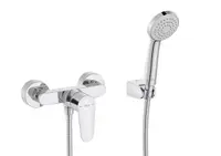Set 2 in 1 baterie dus Roca Victoria Plus A5A204FC00, aparent, para de dus, furtun de dus, suport para de dus, Crom