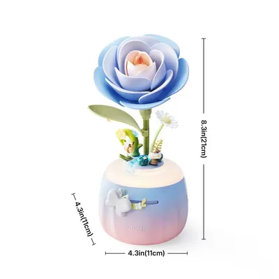 Puzzle 3D - Lampa de veghe - Starry Camellia, 73 piese