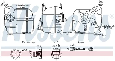 Vas expansiune racire (cu priza, cu senzor nivel) potrivit CHEVROLET MALIBU; OPEL INSIGNIA A, INSIGNIA A COUNTRY; SAAB 9-5 01.08