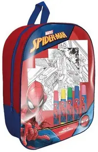 Ghiozdan pentru grădinița IMC Toys - Spider-Man, cu trusa de colorat
