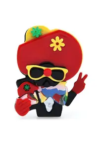 Brosa multicolora - forma de Mariachi mexican - Leyla C1 -