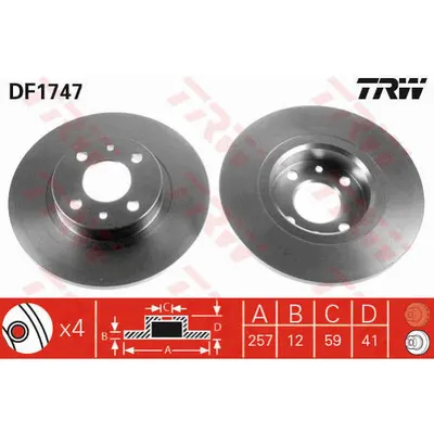 Disc frana TRW DF1747
