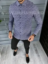 Camasa barbati eleganta cu imprimeu slim fit A4428 W11-3.1.2.3