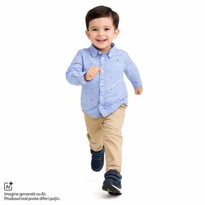 Ghete copii Chicco Cadiz din piele, Albastru, 70117-65P