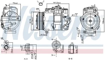 Compresor climatizare aer conditionat potrivit MERCEDES M (W164), R (W251, V251), S (C216), S (W221) 2.2D-6.2 10.05-12.13