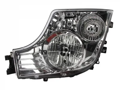 Far stanga (H1 H7 PY21W W5W, manual, fara motor, culoare interior: crom, culoare semnalizator: galben) potrivit MERCEDES ACTROS MP4 MP5 07.11