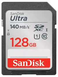Card de memorie SanDisk - Ultra, 128GB, SDXC, UHS-I, Clasa 10, U1