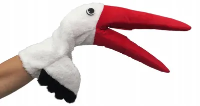 Păpușă de teatru Moravska ustredna Brno - Barză, 48 cm