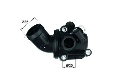 Termostat lichid racire (87 C, in carcasa) potrivit MERCEDES A (W169), B SPORTS TOURER (W245) 1.5-2.0CNG 09.04-06.12