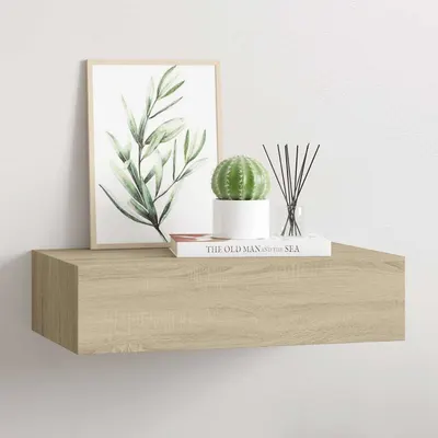 vidaXL Dulap de perete cu sertar, stejar, 40x23,5x10 cm, MDF