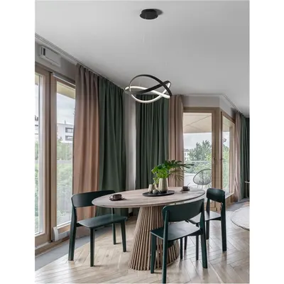 Lampa suspendata ODREY Nisipiu Negru & Auriu Aluminiu & Acrylic LED 40W 220-240V 2033Lm IP20 2700K - 3500K - 5000K CCT Dimabil