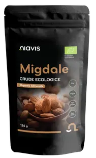 Migdale crude ecologice, 125g, Niavis