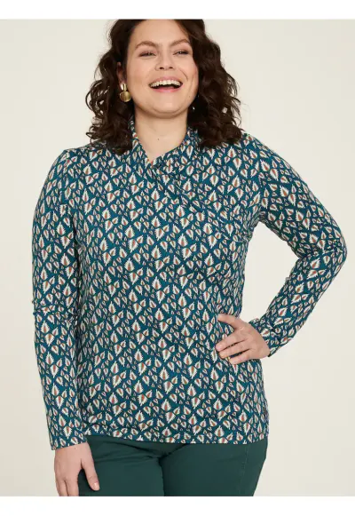 Bluza cu imprimeu grafic din amestec de bumbac organic