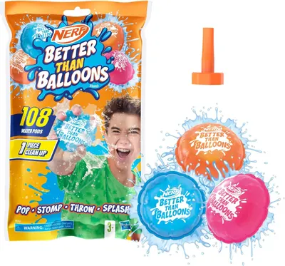 Set de capsule de apă Nerf - Better Than Balloons, 108 buc