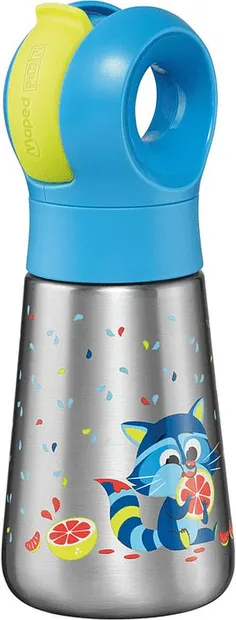 Sticlă de apă Maped Picnik Miniz - Raccoon, 350 ml