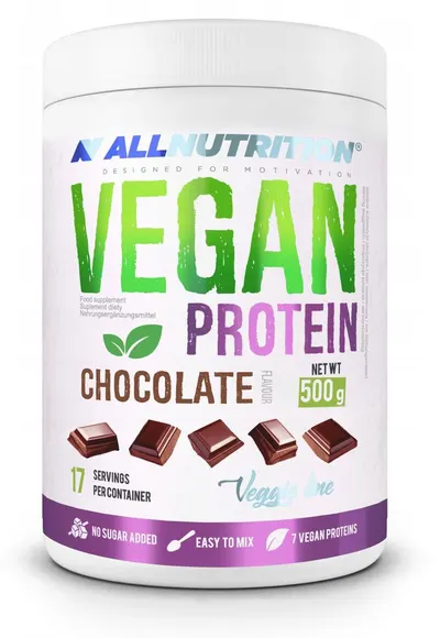 Vegan Protein, ciocolată , 500 g, AllNutrition