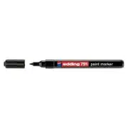 Marker permanent Edding 791, cu vopsea, corp plastic, varf rotund, 1-2 mm, negru