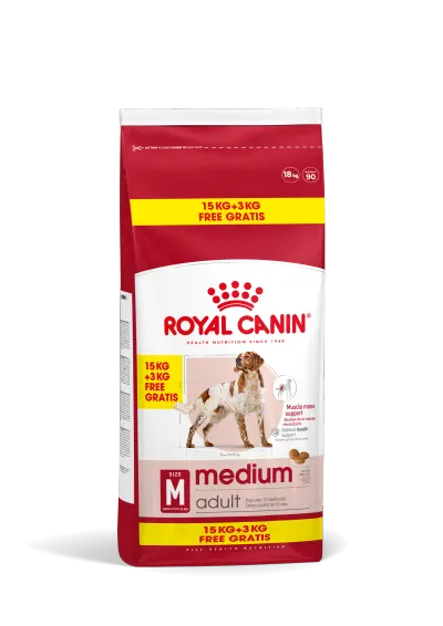 Royal Canin Medium Adult hrana uscata caine, 15+3 kg