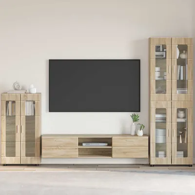 vidaXL Bufet FLORIN 55,5 x 29 x 100 cm Stejar Sonoma Lemn prelucrat
