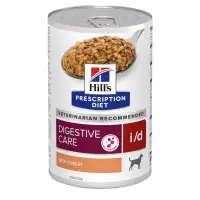 HILL'S Prescription Diet i/d, XS-XL, Curcan, dietă veterinară, conservă hrană umedă câini, sistem digestiv, (pate), 360g