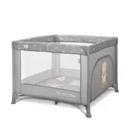 Tarc de joaca, Lorelli Play N Relax, 100 x 100 x 75 cm, deschidere laterala, geanta de transport, Grey Adventure