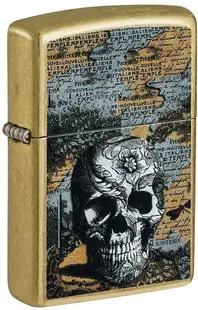 Brichetă Zippo - Floral Skull Design