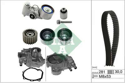 Set pompa apa + curea dintata potrivit SUBARU FORESTER, IMPREZA, LEGACY I 2.0 2.2 2.5 01.89