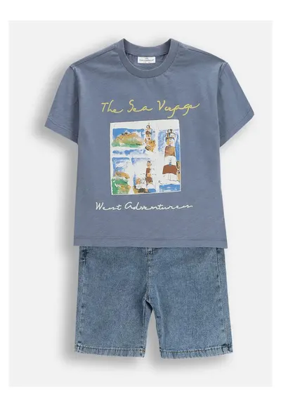 Set cu triocu si blugi scurti