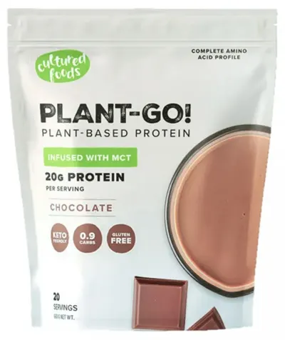 Proteină vegană, cu MCT, fără zahăr, ciocolată, 660 g, Plant-Go!