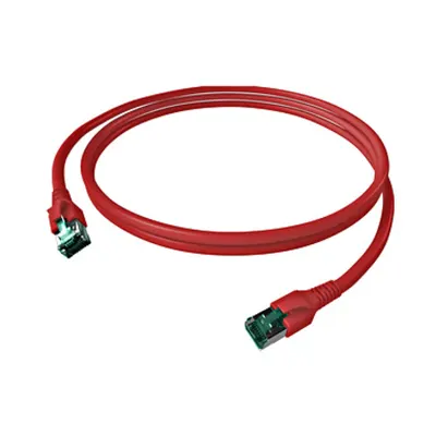 Patchcablu Cat.6a/10GB ecranat RJ45,LS0H,roșu 7,5m